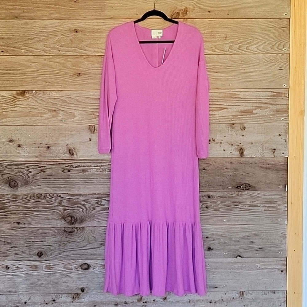 Anthropologie Saturday Sunday Size XSmall Taylor Flounced Soft Ribbed Maxi NWT